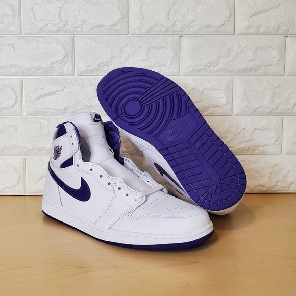 Nike Wmns Size 11.5 Air Jordan 1 Retro High OG Court Purple CD0461-151 - Picture 8 of 12